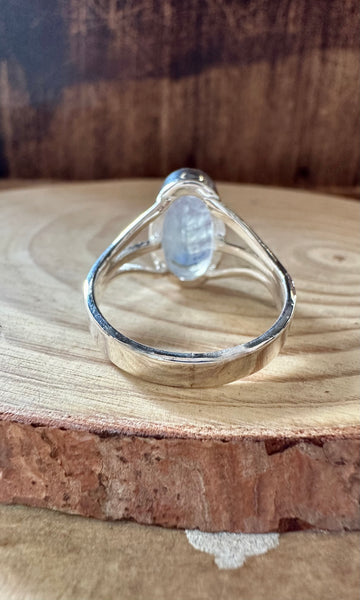 NARIA MOONSTONE Sterling Silver Ring • Size 11