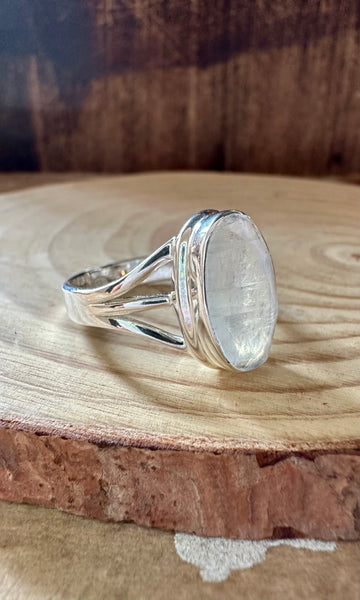 NARIA MOONSTONE Sterling Silver Ring • Size 11