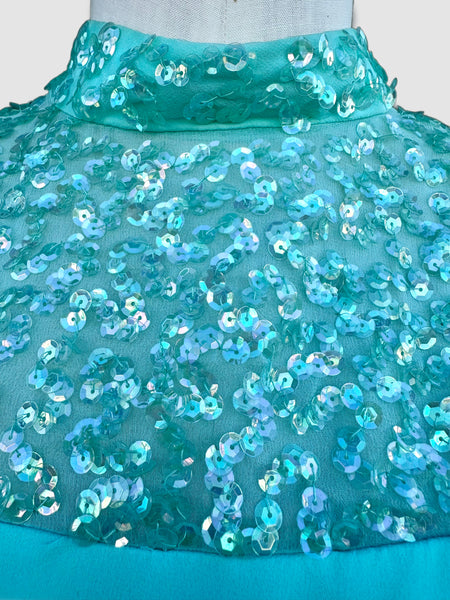 BUFFUMS CALIFORNIA Blue Baby Doll 60s Dress • Small to Med.