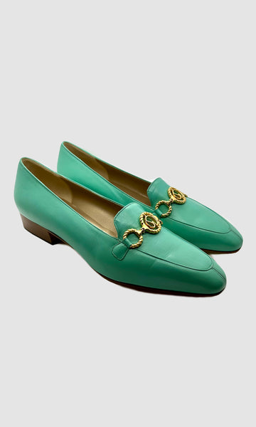 ST. JOHN TURQUOISE LOAFERS • Women's size US 7.5