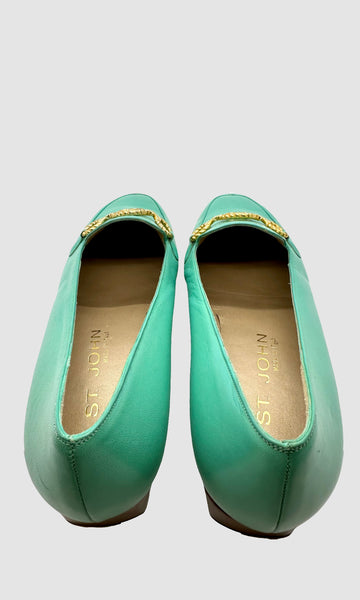 ST. JOHN TURQUOISE LOAFERS • Women's size US 7.5