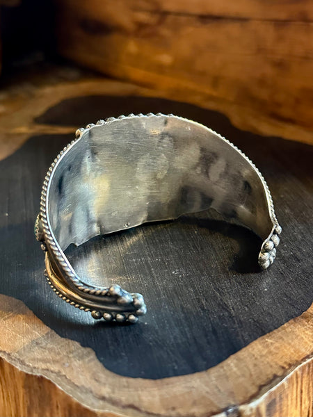 NAVAJO WATCH CUFF Sterling Silver & Turquoise Bracelet JM•18