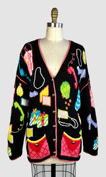 CARDIGAN BAY SWEATER Vintage 90s Knit Sweater • X-Large