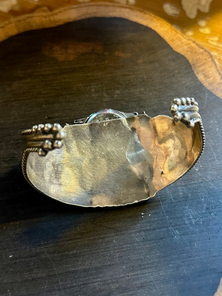 NAVAJO WATCH CUFF Sterling Silver & Turquoise Bracelet JM•18