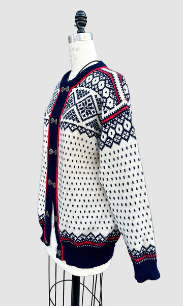 DALE OF NORWAY Wool 60s/70s Cardigan Sweater • Medium