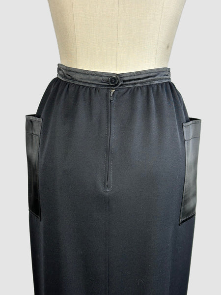 Yves SAINT LAURENT Vintage 80s High Waist Pencil Skirt • Small