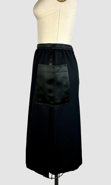 Yves SAINT LAURENT Vintage 80s High Waist Pencil Skirt • Small