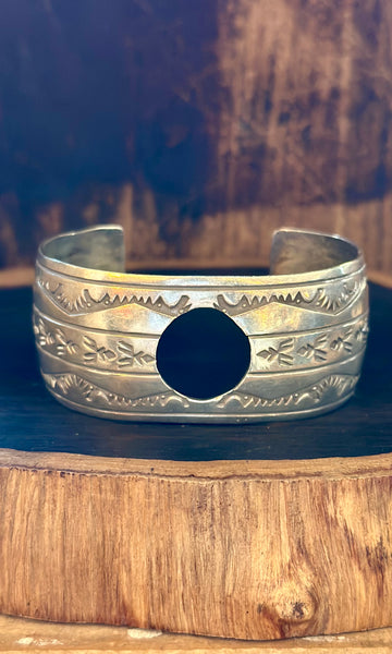 VINTAGE SILVER NAVAJO Men's Watch Cuff JM19