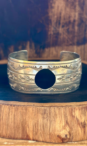 VINTAGE SILVER NAVAJO Men's Watch Cuff JM19