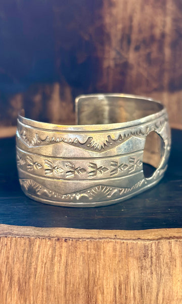 VINTAGE SILVER NAVAJO Men's Watch Cuff JM19