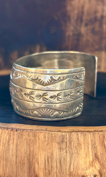 VINTAGE SILVER NAVAJO Men's Watch Cuff JM19