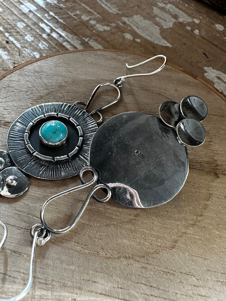 SILVER SHIELDS Mexican Handcrafted Sterling Silver and Turquoise