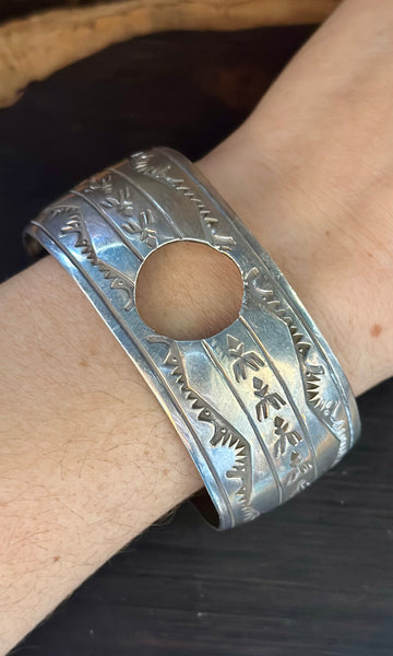 VINTAGE SILVER NAVAJO Men's Watch Cuff JM19