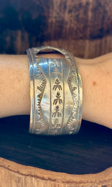 VINTAGE SILVER NAVAJO Men's Watch Cuff JM19