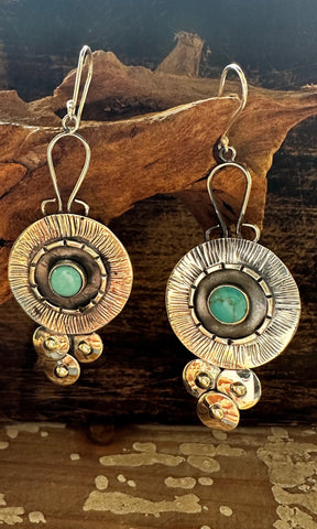 SILVER SHIELDS Mexican Handcrafted Sterling Silver and Turquoise