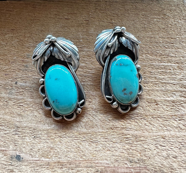 MARY ELLEN Sterling Silver and Turquoise Earrings