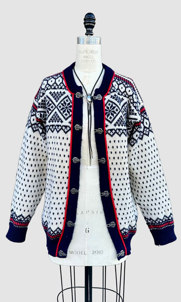DALE OF NORWAY Wool 60s/70s Cardigan Sweater • Medium