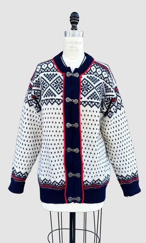 DALE OF NORWAY Wool 60s/70s Cardigan Sweater • Medium