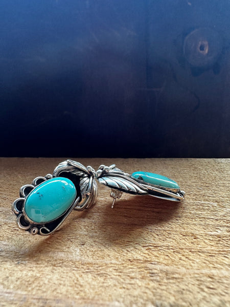 MARY ELLEN Sterling Silver and Turquoise Earrings