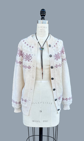 DALE OF NORWAY Wool 70s Cardigan Sweater • Small
