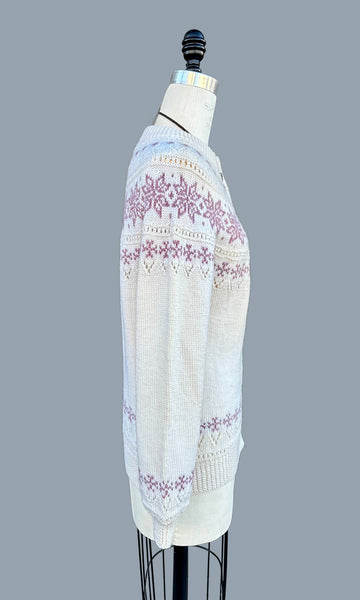 DALE OF NORWAY Wool 70s Cardigan Sweater • Small