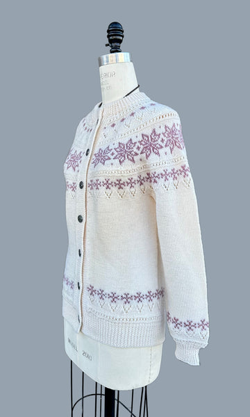 DALE OF NORWAY Wool 70s Cardigan Sweater • Small