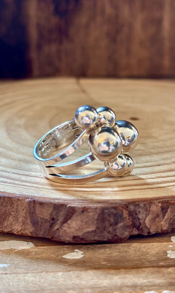 MEXICAN SILVER BUBBLES Ring LSC07 • Size 6 1/4