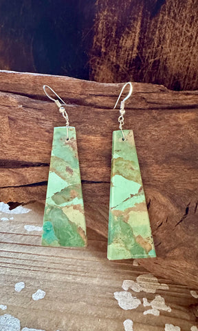 LARGE CLEAN SLATE Turquoise Earrings