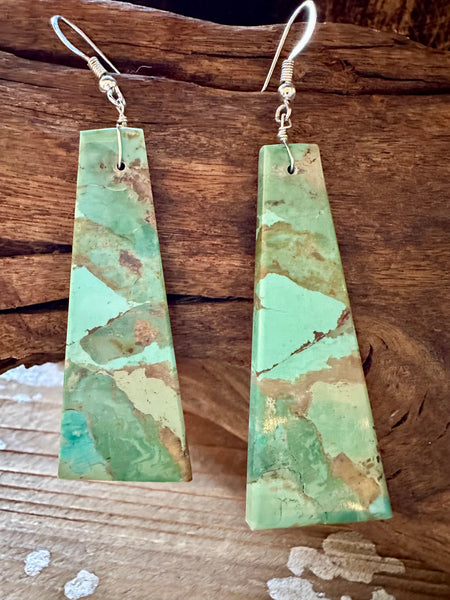 LARGE CLEAN SLATE Turquoise Earrings