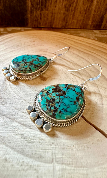 LANDSCAPE NAVAJO TURQUOISE Sterling Silver Earrings