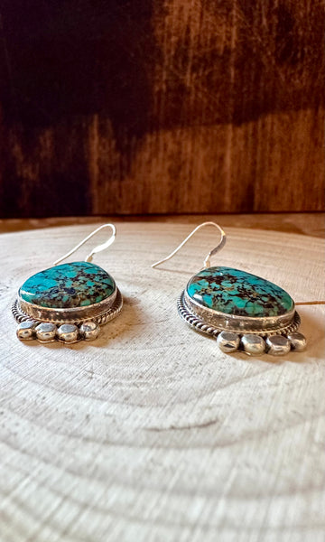 LANDSCAPE NAVAJO TURQUOISE Sterling Silver Earrings