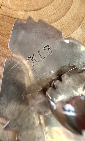 NAVAJO JASPER and Sterling Silver Statement Ring LS01 • Size 8