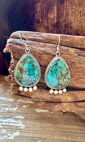 LANDSCAPE NAVAJO TURQUOISE Sterling Silver Earrings