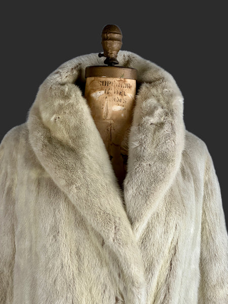 HALSTON 70s Mink Fur Maxi Coat • Medium