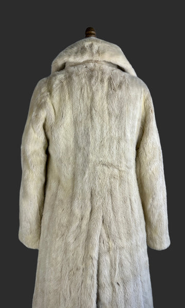 HALSTON 70s Mink Fur Maxi Coat • Medium