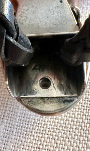 JOHN Q. BOWANNIE Zuni Bolo Tie w/ Leather Cord