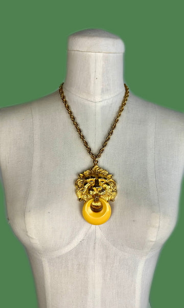 LIONESS JEWELRY SET of Earrings and Necklace