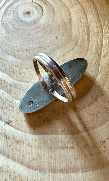 GILBERT SMITH UFO Arrow Ring Micro Inlay • Size 7