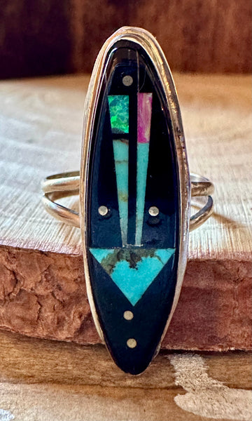 GILBERT SMITH UFO Arrow Ring Micro Inlay • Size 7