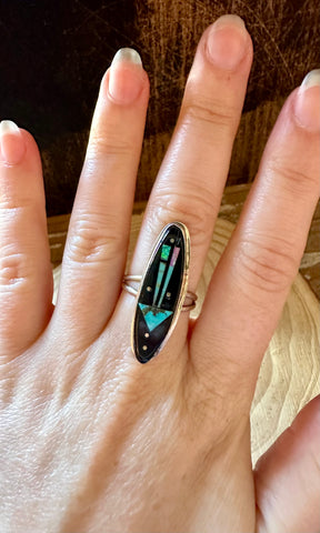 GILBERT SMITH UFO Arrow Ring Micro Inlay • Size 7