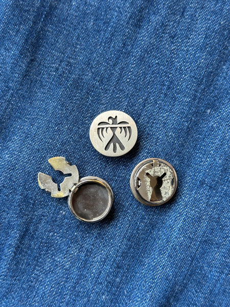HOPI BUTTON COVERS Sterling Silver | Set of 5 | JM15