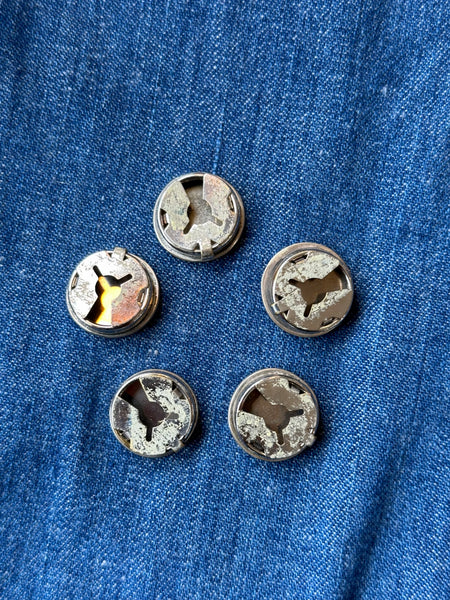 HOPI BUTTON COVERS Sterling Silver | Set of 5 | JM15