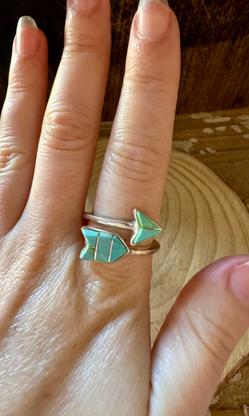 WINTER SPIRIT ARROW Micro Inlay Ring • Adjustable