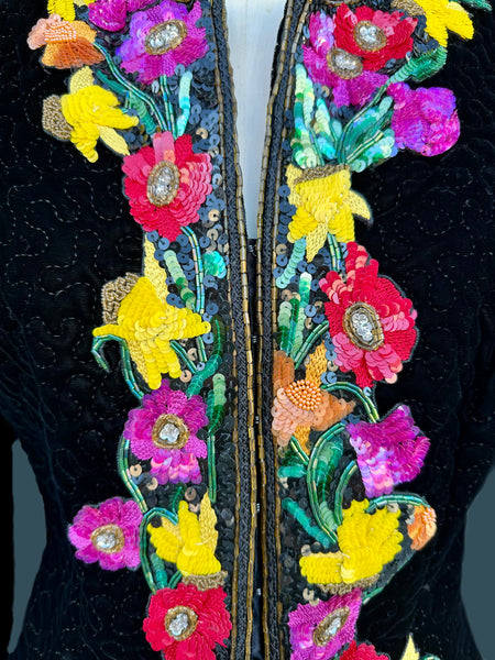 SAKS FIFTH AVE Vintage 80s/90s Quilted Evening Jacket • Medium