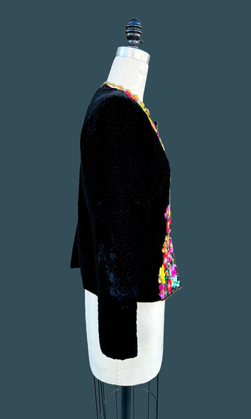 SAKS FIFTH AVE Vintage 80s/90s Quilted Evening Jacket • Medium