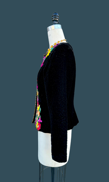 SAKS FIFTH AVE Vintage 80s/90s Quilted Evening Jacket • Medium