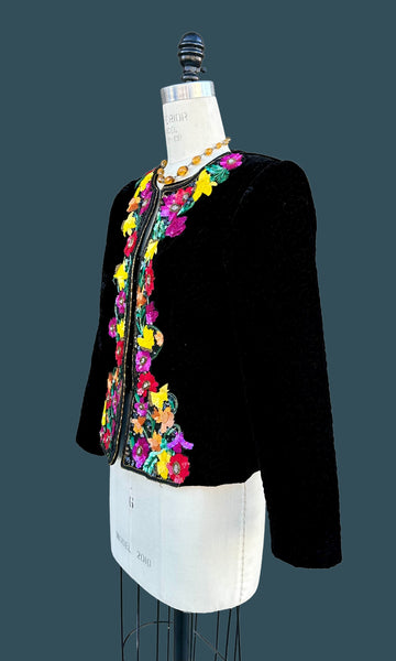 SAKS FIFTH AVE Vintage 80s/90s Quilted Evening Jacket • Medium
