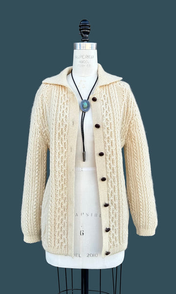 ROBERT MACKIE of SCOTLAND Fisherman Wool Sweater • Med. to Lg.