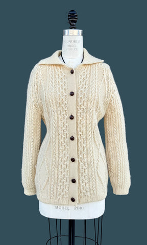 ROBERT MACKIE of SCOTLAND Fisherman Wool Sweater • Med. to Lg.