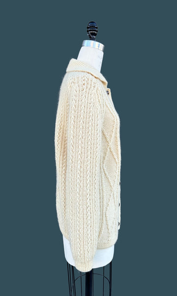 ROBERT MACKIE of SCOTLAND Fisherman Wool Sweater • Med. to Lg.